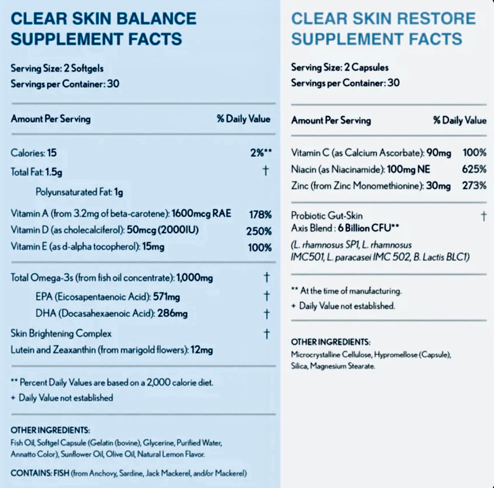FACE REALITY CLEAR SKIN RESTORE & CLEAR SKIN BALANCE BUNDLE